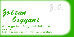 zoltan osgyani business card